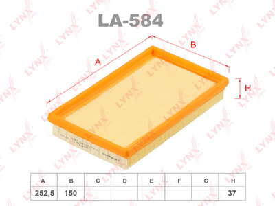 Фильтр воздушный LYNXauto LA584