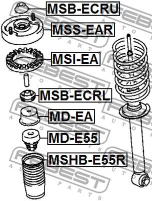Отбойник амортизатора FEBEST MDE55