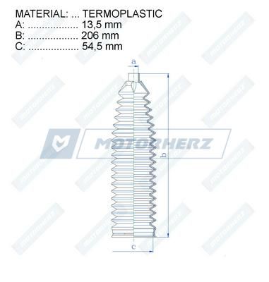Пыльник рулевой рейки MotorHerz RDZ0597MG