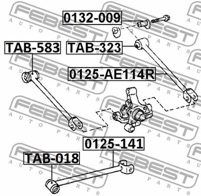 Тяга задняя поперечная FEBEST 0125AE114R
