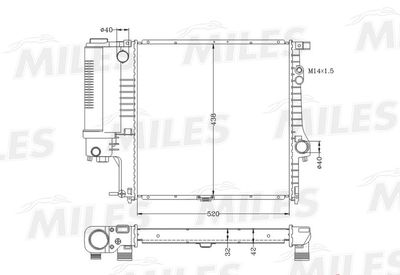 Радиатор Miles ACRB173