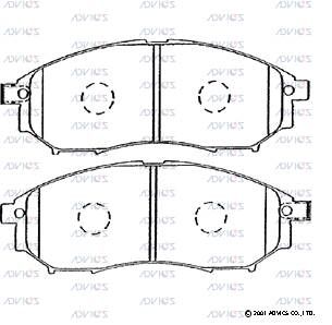 Колодки тормозные дисковые ADVICS SN583P