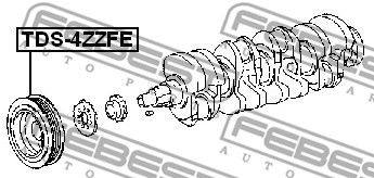 Шкив коленвала FEBEST TDS4ZZFE