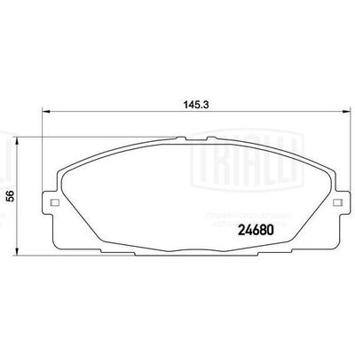 Колодки тормозные дисковые передние TRIALLI PF4358