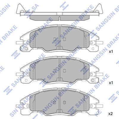 Колодки тормозные дисковые SANGSIN SP4321