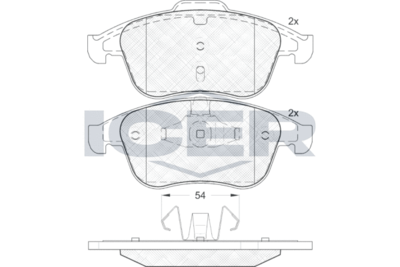 Колодки тормозные передние ICER 181918