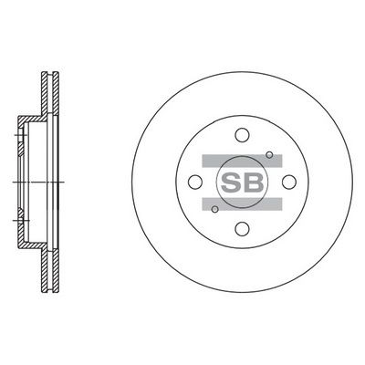 Диск тормозной передний вентилируемый SANGSIN SD4091
