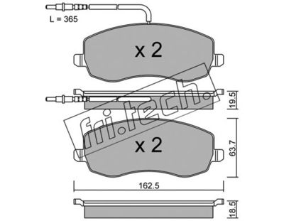 Комплект колодок для дискового тормоза TRUSTING 8640