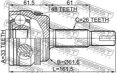 ШРУС наружный FEBEST 0110ASV50LA48