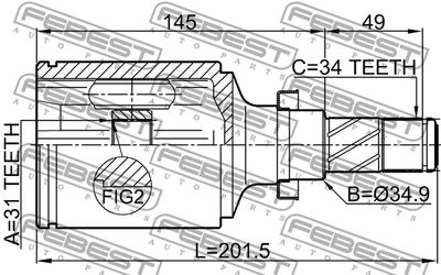 ШРУС внутренний правый FEBEST 1011J300RH
