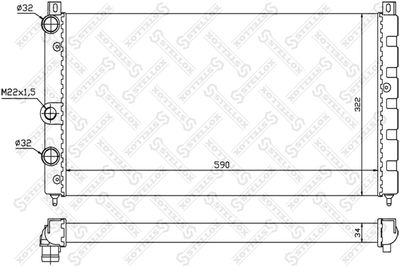 Радиатор охлаждения STELLOX 1026236SX