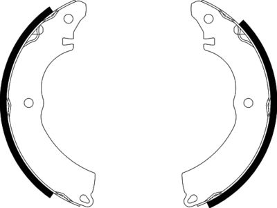 Колодки тормозные задние барабанные Nisshinbo NS8003