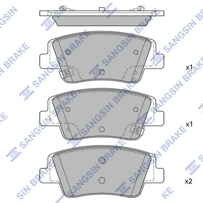 Колодки тормозные задние SANGSIN SP4511