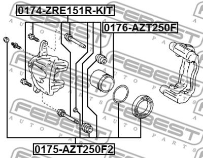 Поршень тормозного суппорта MASTERKIT 77A2444