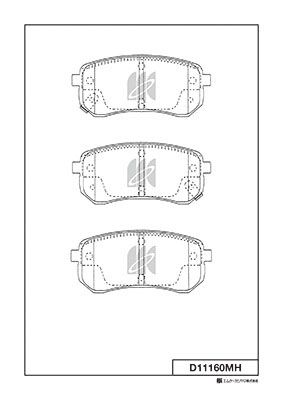 Колодки тормозные дисковые MK KASHIYAMA D11160MH