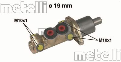 Цилиндр тормозной главный METELLI 050061