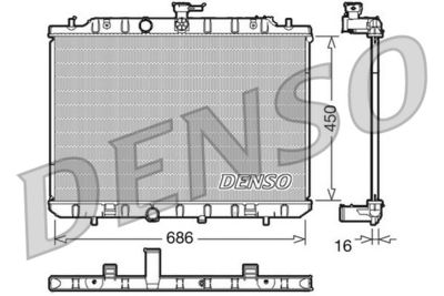 Радиатор системы охлаждения двигателя DENSO DRM46006