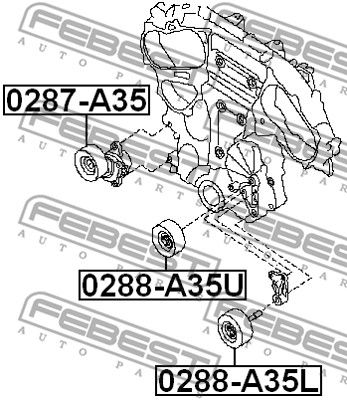 Ролик натяжителя ремня ГРМ NISSAN 11955JA10D