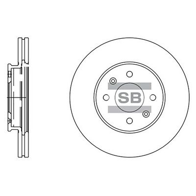 Диск тормозной передний SANGSIN SD2039