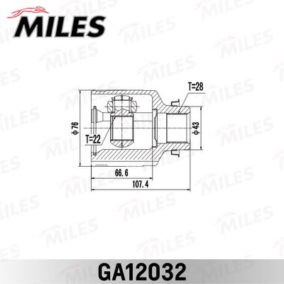 ШРУС внутренний правый Miles GA12032