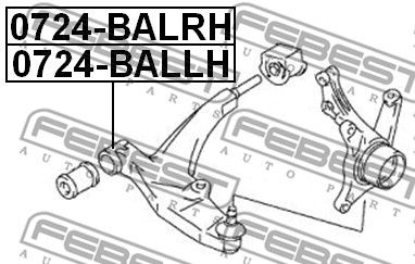 Рычаг передний левый FEBEST 0724BALLH