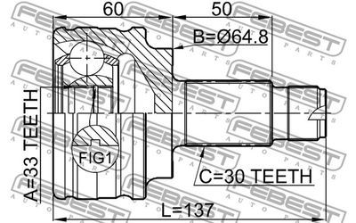 ШРУС наружный FEBEST 1910X3