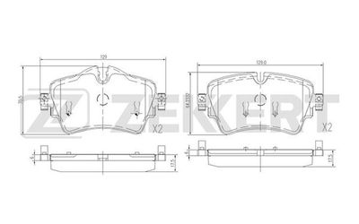 Колодки тормозные дисковые передние Zekkert BS1697