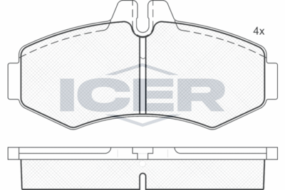 Колодки тормозные дисковые ICER 141288