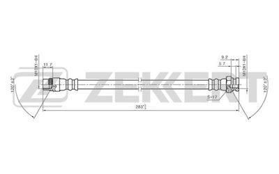 Шланг тормозной задний Zekkert BS9237