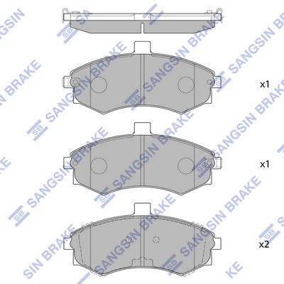 Колодки тормозные передние SANGSIN SP1152