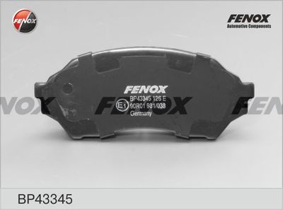 Колодки тормозные передние FENOX BP43345