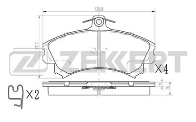 Колодки тормозные дисковые передние Zekkert BS2229