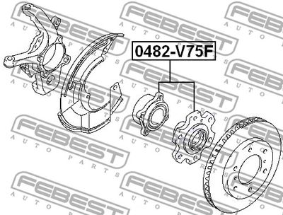 Ступица передняя FEBEST 0482V75F