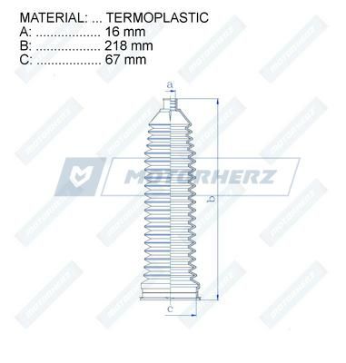 Пыльник рулевой рейки MotorHerz RDZ0079MG