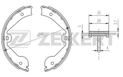 Колодки тормозные барабанные задние Zekkert BK4164