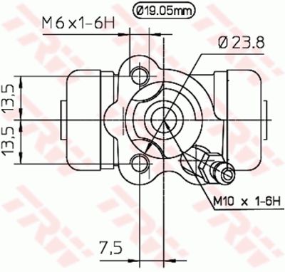 Цилиндр тормозной колесный TRW BWD267
