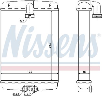 Радиатор отопителя NISSENS 72013