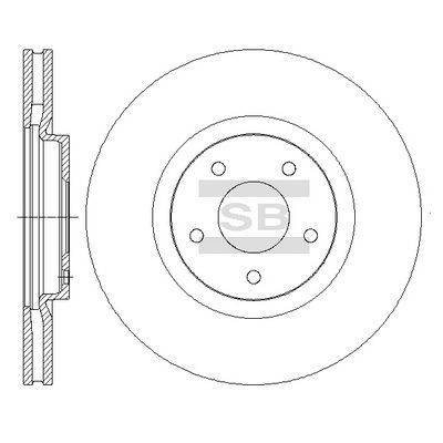 Диск тормозной передний вентилируемый SANGSIN SD4239