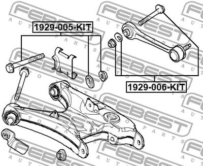 Болт с эксцентриком ремкомплект FEBEST 1929005KIT