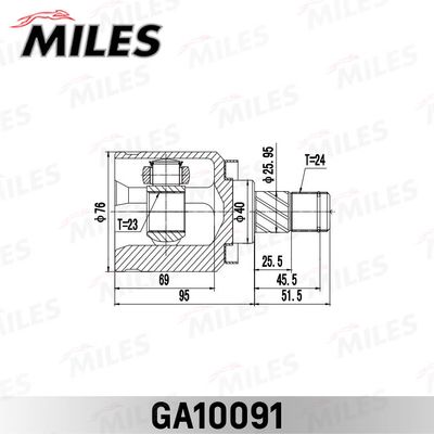 ШРУС внутренний Miles GA10091
