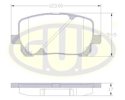 Колодки тормозные передние GUD GBP095400