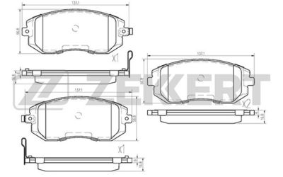 Колодки тормозные дисковые передние Zekkert BS2585