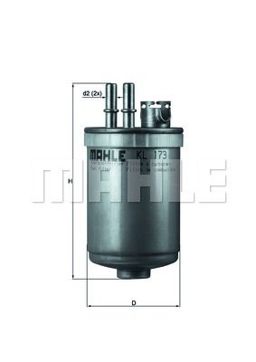Фильтр топливный MAHLE KL173