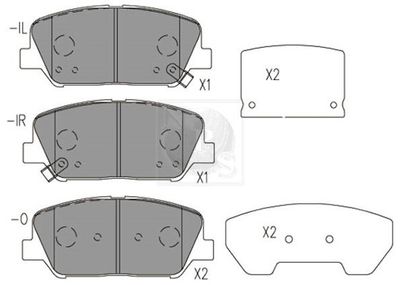 Колодки тормозные дисковые передние Mando MPH48NS