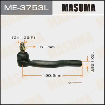 Наконечник рулевой левый Masuma ME3753L