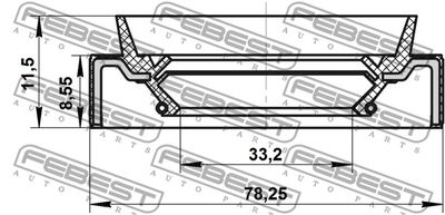 Сальник привода FEBEST 95JBS35780912X