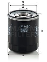 Фильтр масляный MANN-FILTER W7053
