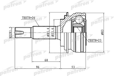 ШРУС наружный PATRON PCV1219