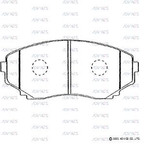 Колодки тормозные дисковые ADVICS SN283P