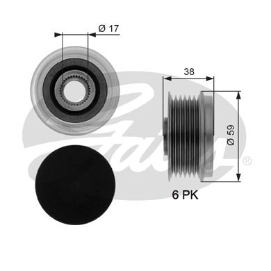 Шкив обгонный генератора GATES OAP7039